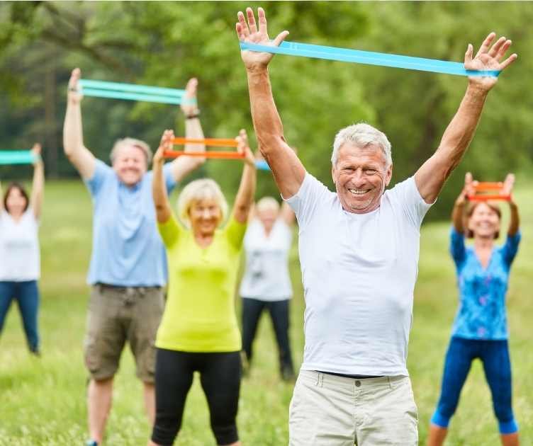 senior citizen exercises fitness