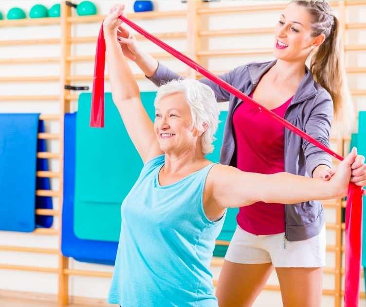 senior citizen exercises fitness